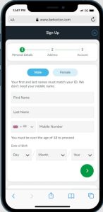 betvictor registration process
