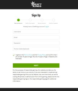 draftkings registration process