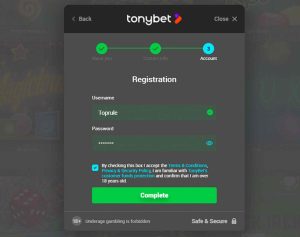 tonybet registration 